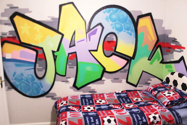jack bedroom graffiti letters
